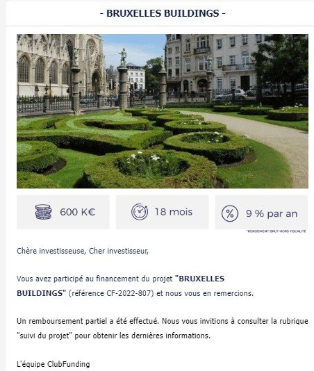Actualité du projet crowdfunding Clubfunding Bruxelles buildings