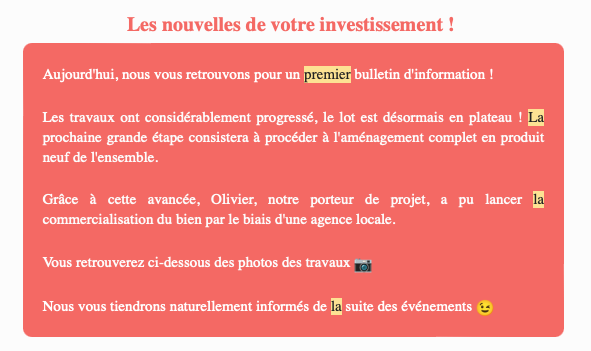 Actualité du projet crowdfunding La Première Brique L'Alcazar