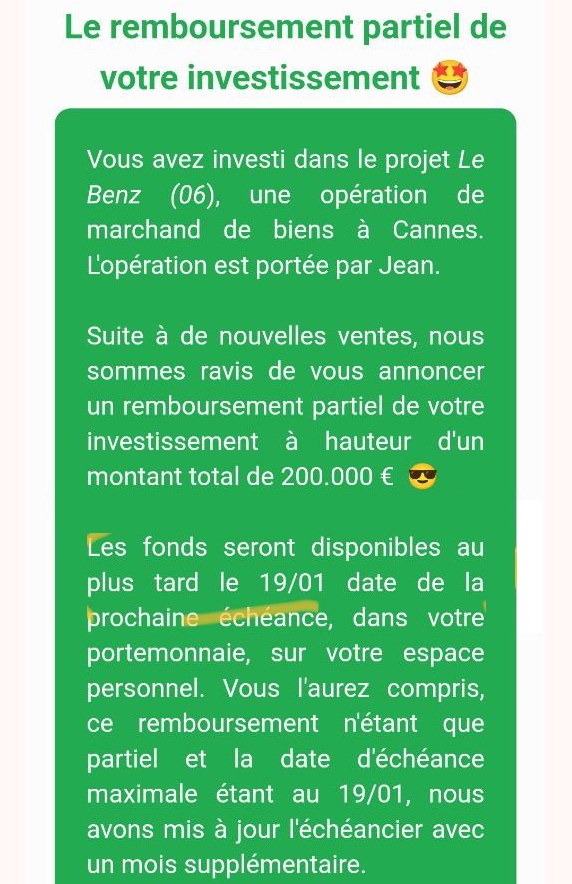 Actualité du projet crowdfunding La Première Brique Le Benz