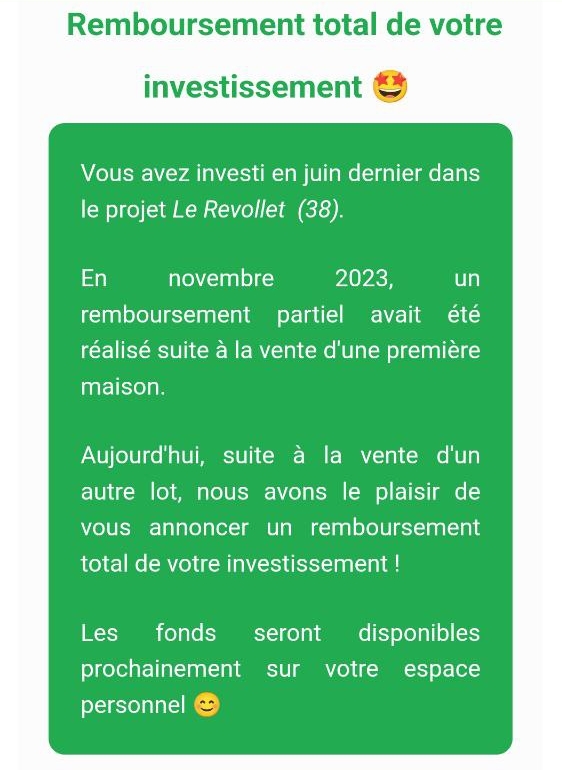Actualité du projet crowdfunding La Première Brique - Le Revolet
