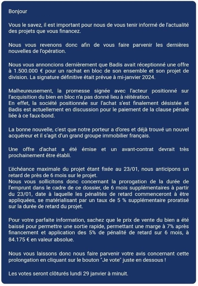 Info crowdfunding - Projet La Première Brique Le Kopa
